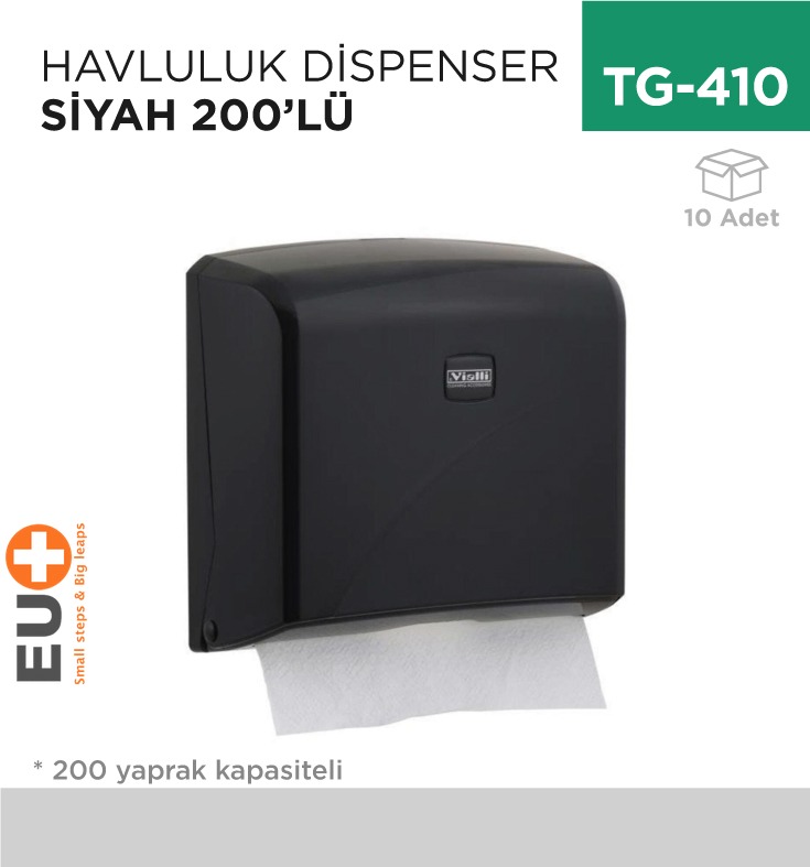 HAVLULUK DİSPENSER 200LÜ SİYAH (K2B)