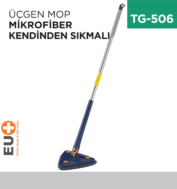 ÜÇGEN MOP MİKROFİBER KENDİNDEN SIKMALI
