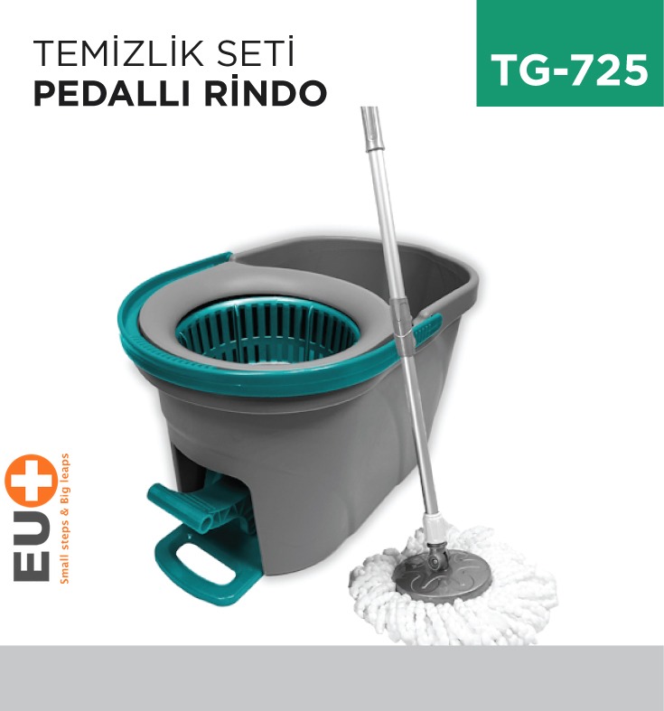 TEMİZLİK SETİ DÖNERLİ PEDALLI MACROMAX