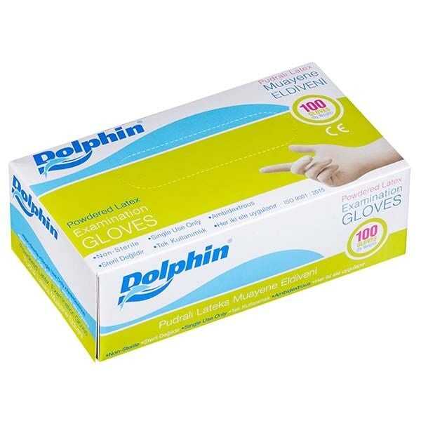 Dolphin Lateks Muayene Eldiveni Pudralı Büyük