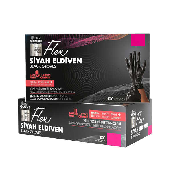 Reflex Flex Pudrasız Eldiven Siyah Small