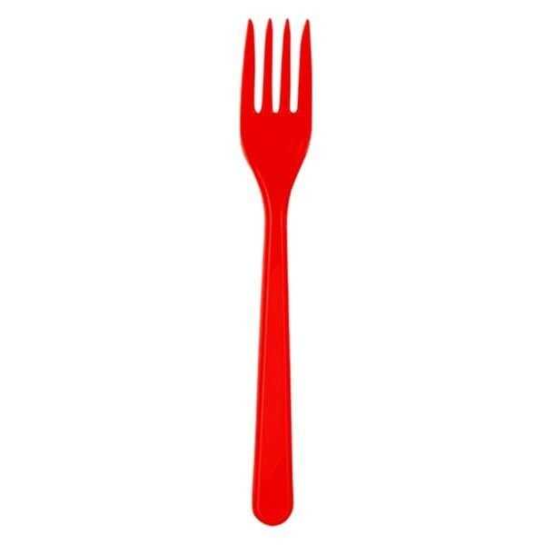 Kırmızı Plastik Çatal