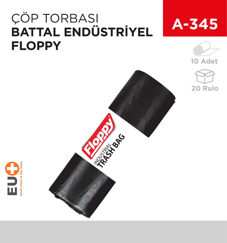 Çöp Torbası Battal Endüstriyel Floppy 75*90 Cm - Koli:20 Adet
