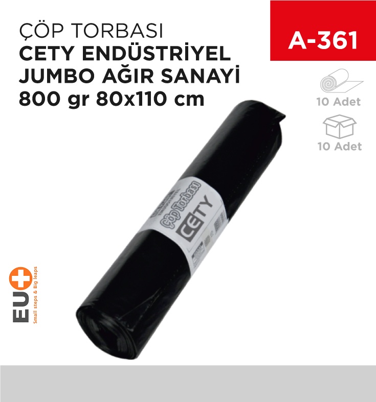 Çöp Torbası Jumbo Ağır Sanayi 800 Gr Floppy 80*110 Cm - Koli:10 Adet