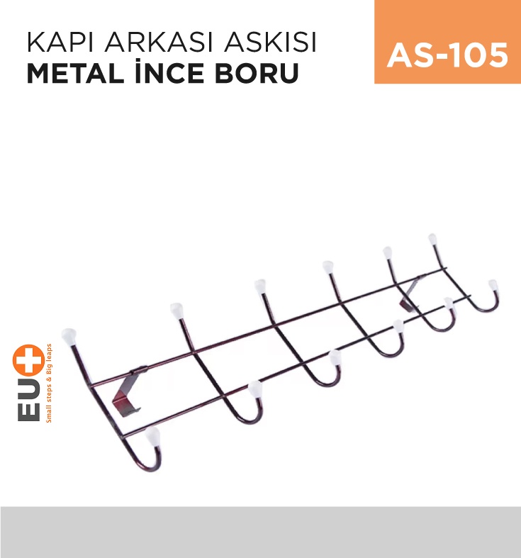 Kapı Arkası Askısı Metal İnce Boru - Koli:1 Adet