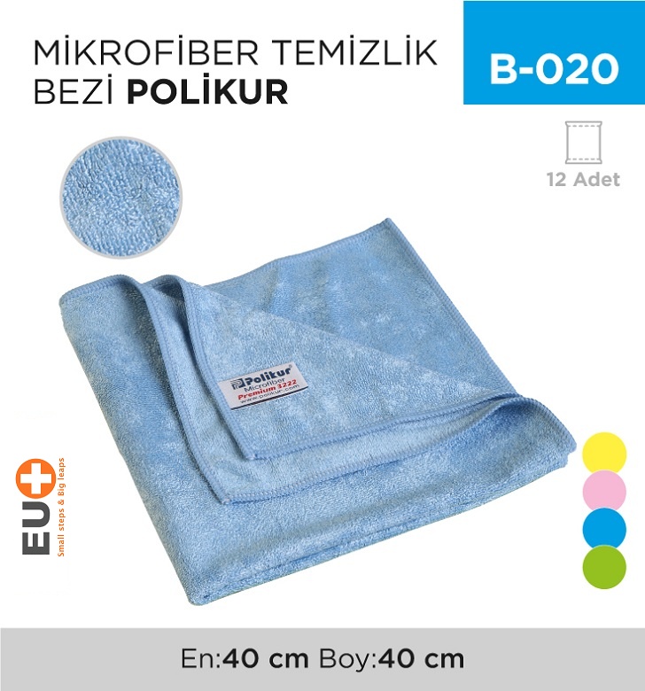 Mikrofiber Temizlik Bezi Polikur (3198-3222) - Koli:12 Adet