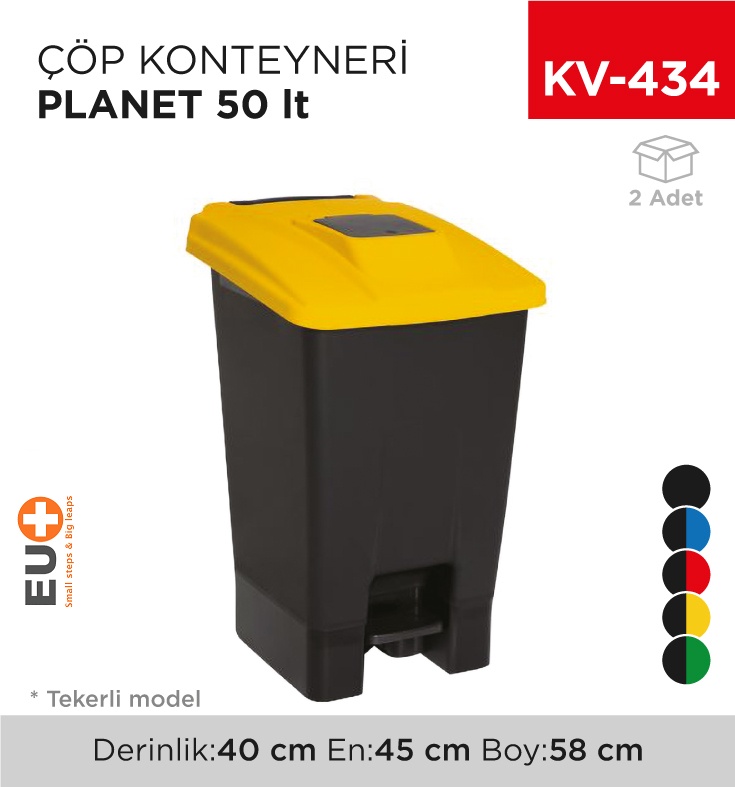 Çöp Konteyneri Planet 50 Lt (Up 208)