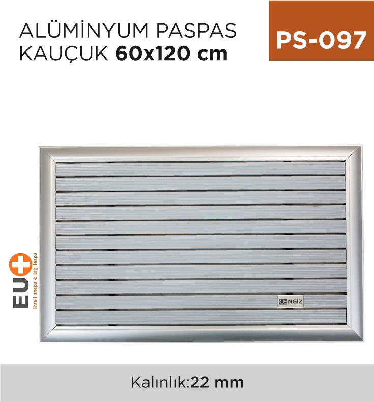 Alüminyum Paspas Kauçuk 60 Cm*120 Cm - Koli:1 Adet