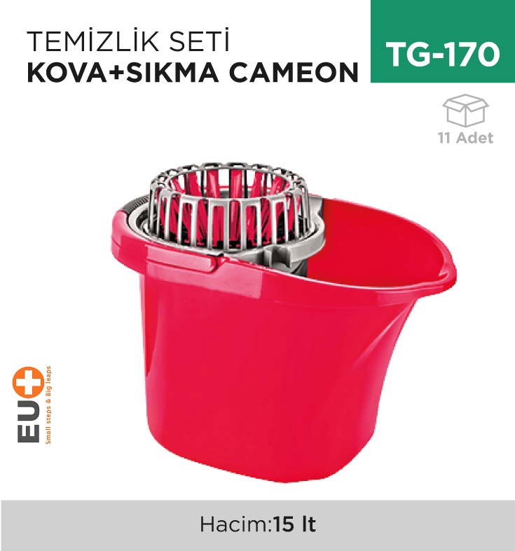 Temizlik Seti Kova+Sıkma Cameon (Tp 665) - Koli:11 Adet
