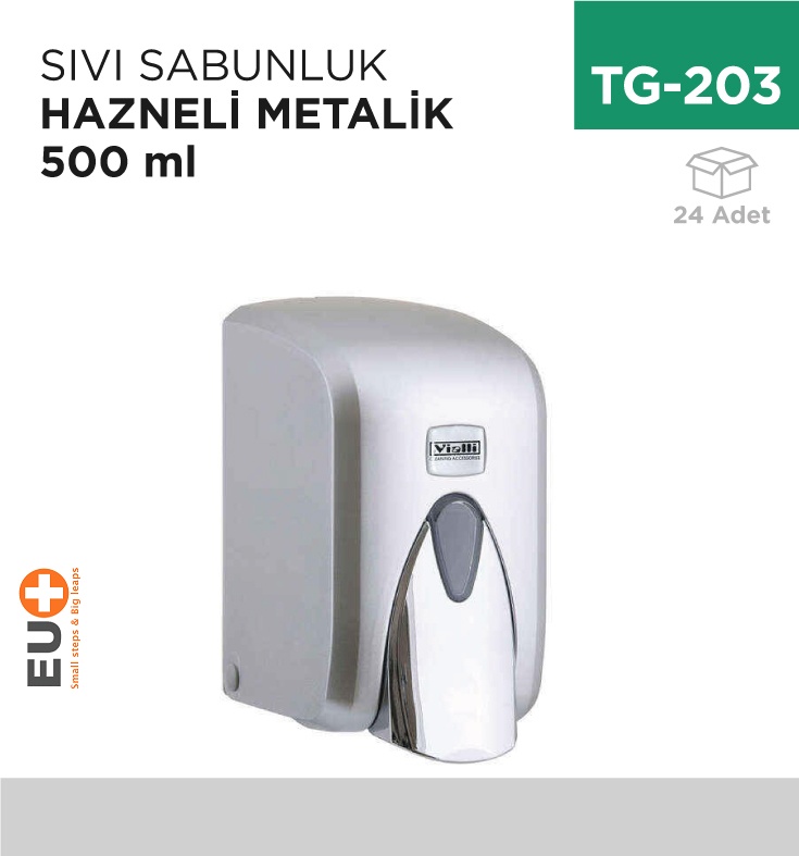 Sıvı Sabunluk Hazneli M.Gri 500 Ml (S5C) - Koli:24 Adet