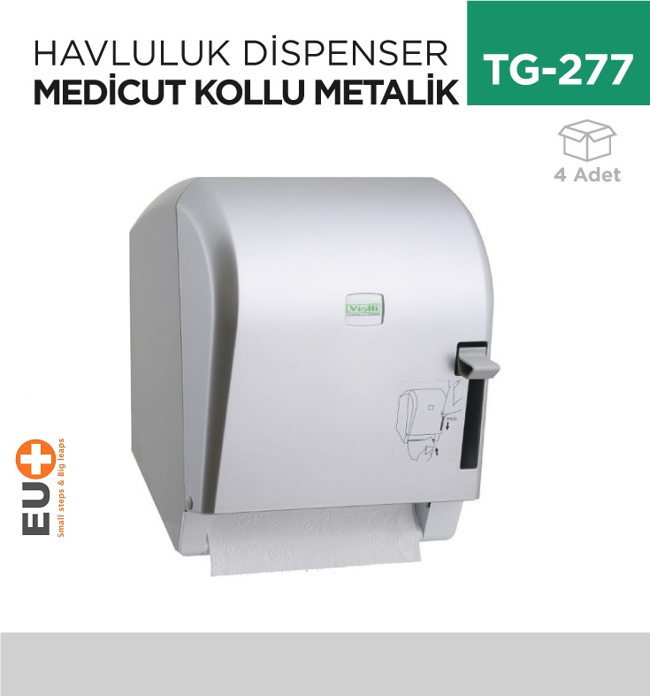 Havluluk Dispenser Medicut Kollu M.Gri (K8M) - Koli:4 Adet