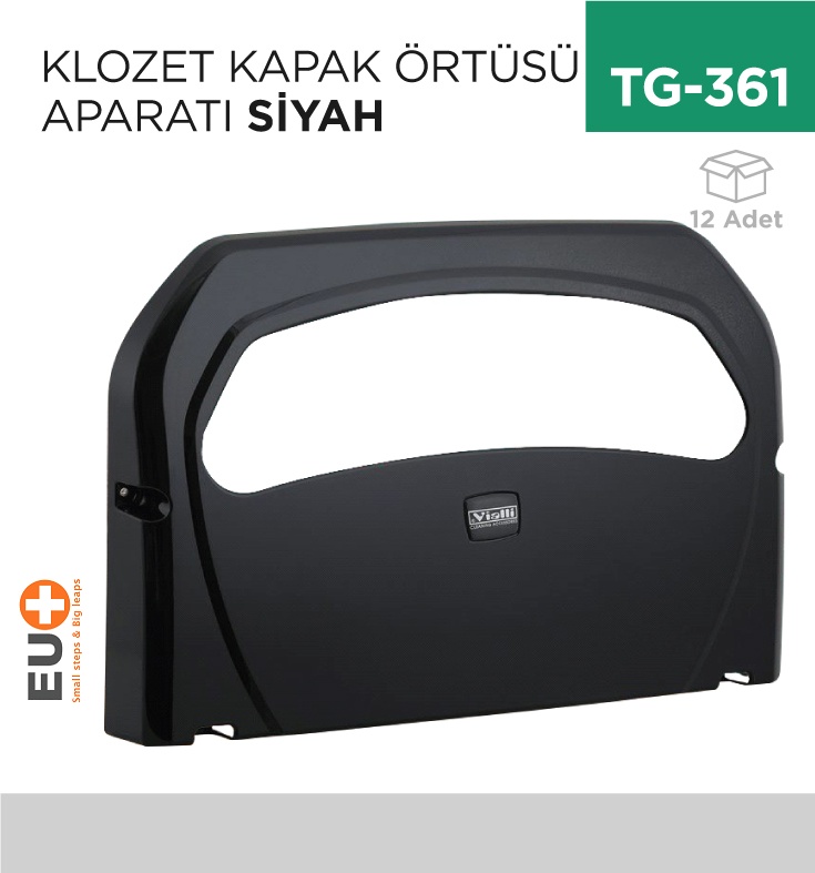 Klozet Kapak Örtüsü Aparatı Siyah (K7B) - Koli:12 Adet