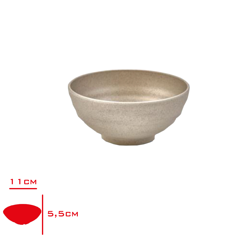 Atlas Açık Büfe Kase Mercan 11 Cm Krem C-442 - MELAMİN