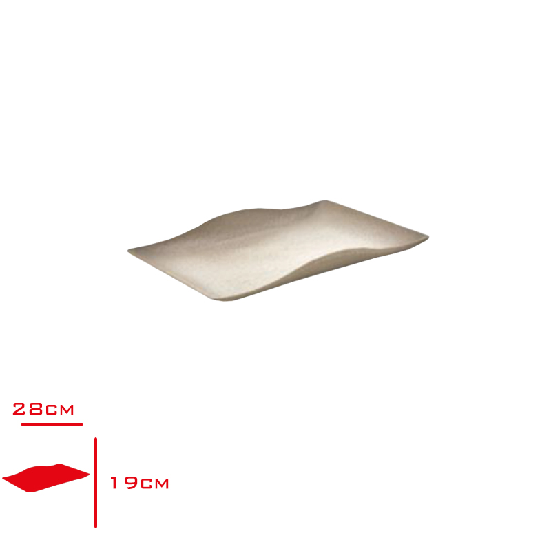 Atlas Açık Büfe Sunum 28*19 Cm Krem Mat C-785