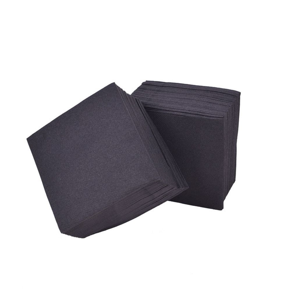 24 Cm X 24 Cm Airlaid Peçete (Siyah) - guzeltedarik.com